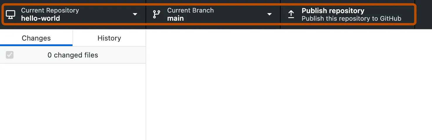 GitHub Desktop main interface
