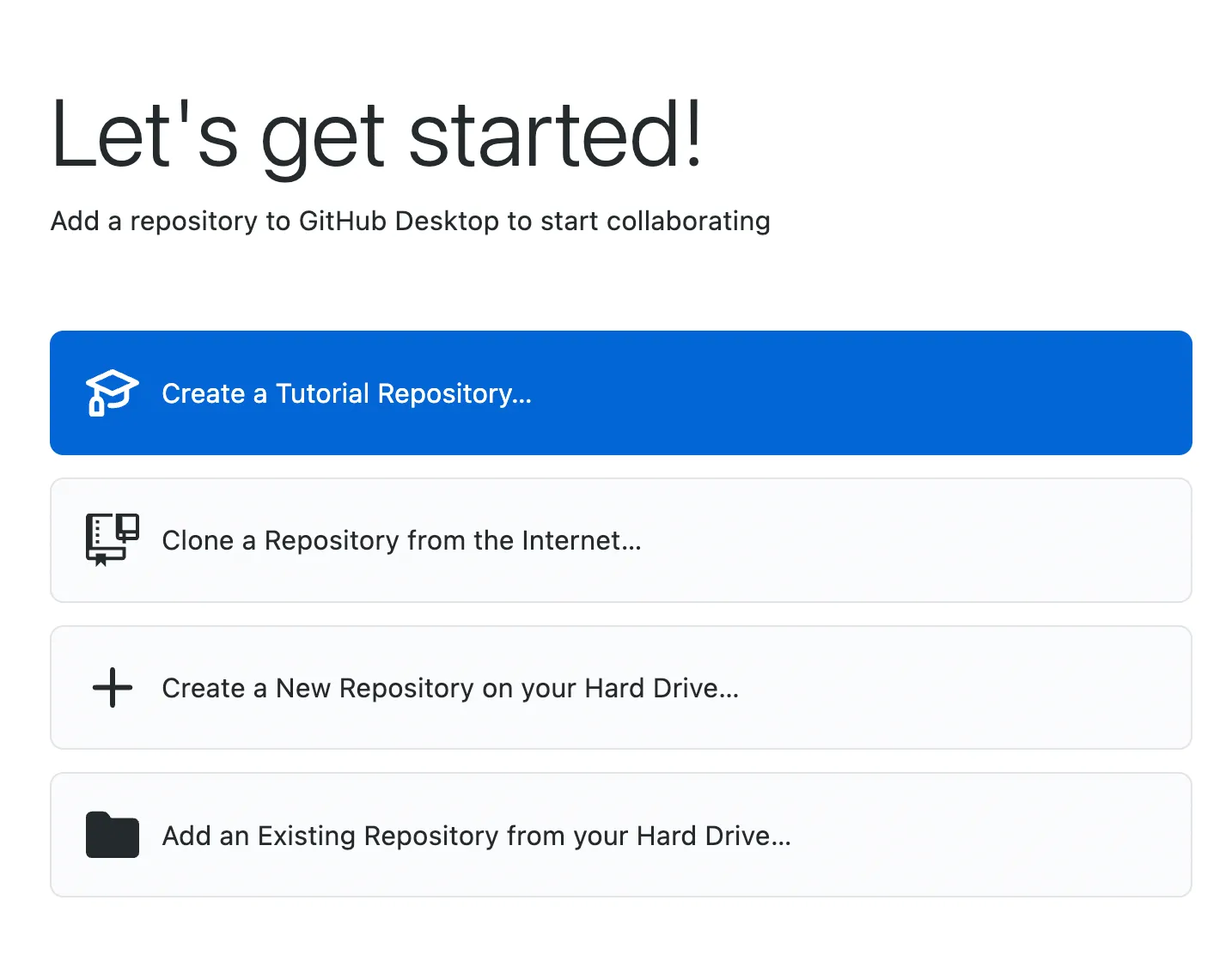 GitHub Desktop create repository dialog